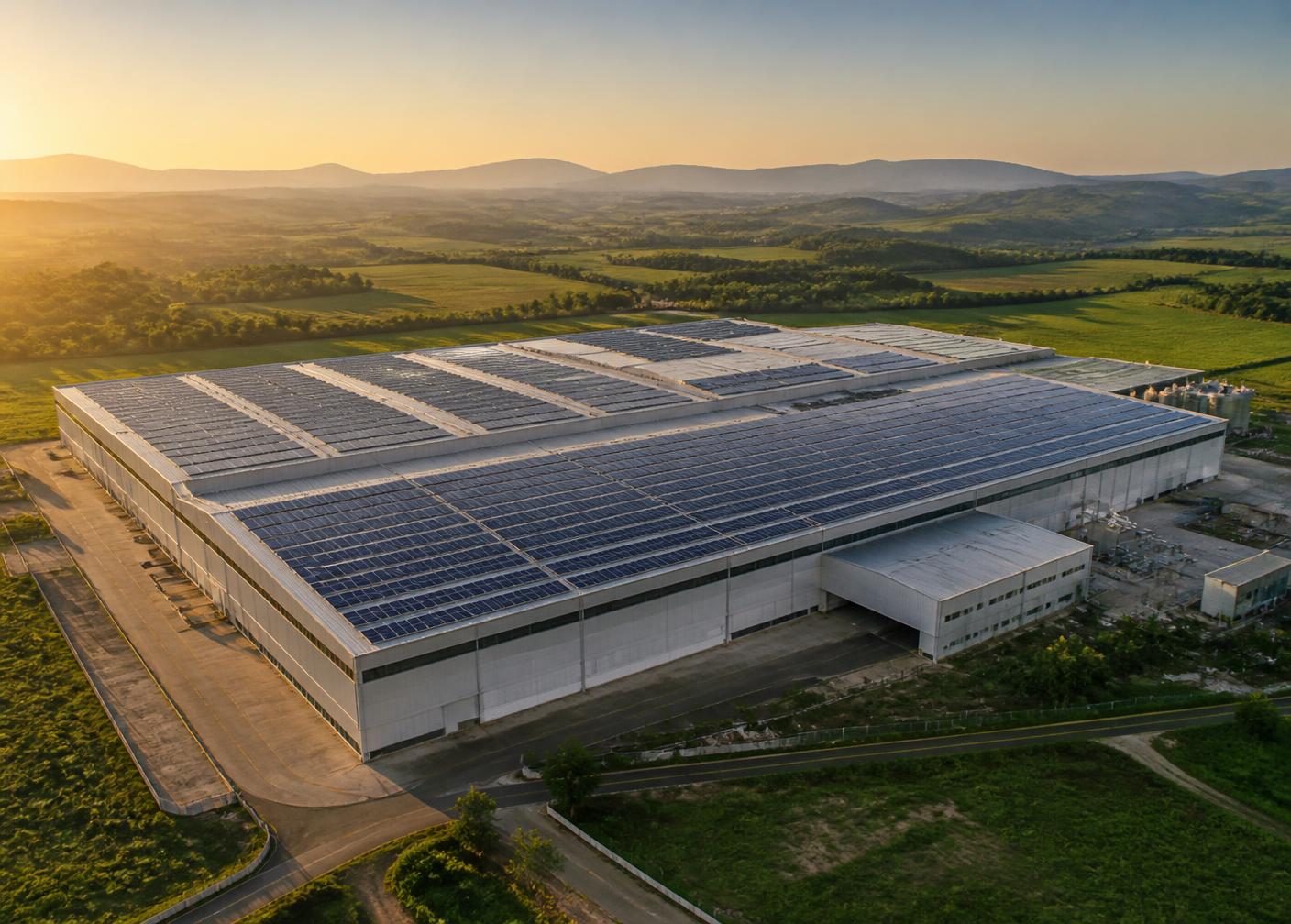 Energia Solar Empresarial com painéis fotovoltaicos